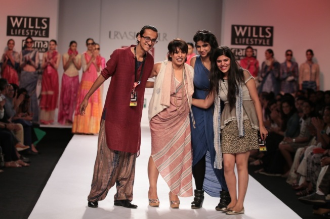 Urvashi Kaur (centre) with her gang