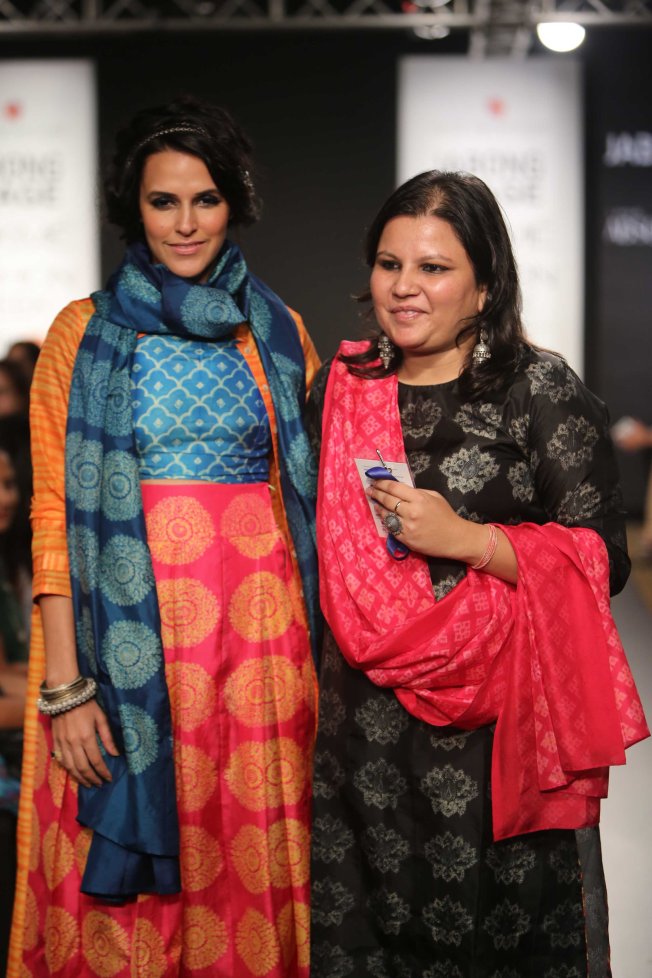 Swati Vijaivargie with Showstopper Neha Dhupia