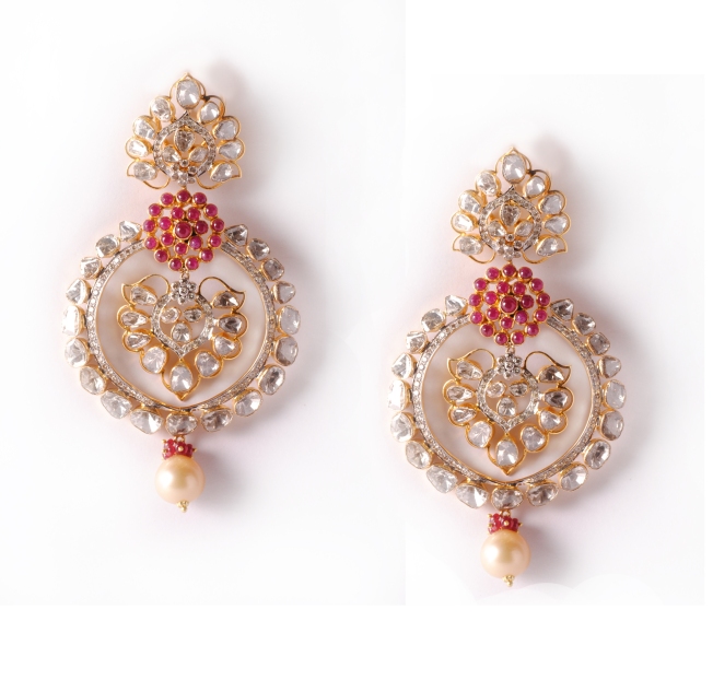Chandbali earrings from RK Jewellers