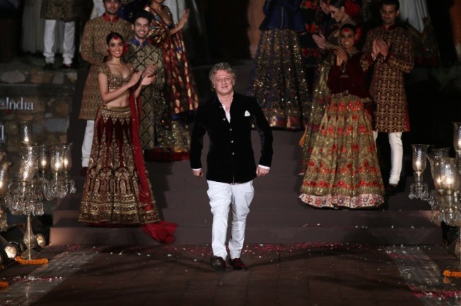 Rohit Bal at the grand finale show for Wills India Fashion Week SS'15